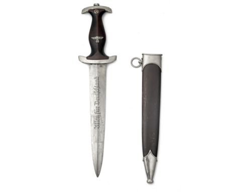 A GERMAN HOLBEIN DAGGER FOR THE S.A. ORGANISATION BY MAX WEYERSBERG, circa 1936, with double edged 8 3/4in. blade etched with