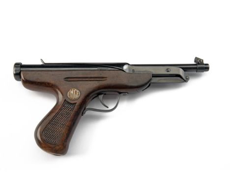 A SCARCE BOXED .177 EMGE PRE-WAR 'ZENIT' AIR-PISTOL, no visible serial number, 1939, with 5in. barrel, blued cocking lever an