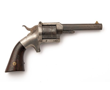 A RARE .32 (RIMFIRE) TIP-UP SINGLE-ACTION SIX-SHOT POCKET REVOLVER BY L. W. POND, serial no. 993, circa 1865, with 4in. octag