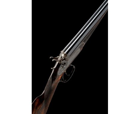 WILLIAM POWELL & SON A 20-BORE 1864 PATENT BAR-IN-WOOD LIFT-UP TOPLEVER ROTATING SINGLE BOLT SNAP-ACTION HAMMERGUN, serial no