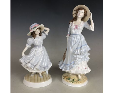 Two Royal Worcester limited edition figurines including Grandmas Bonnet The official 1990 National Children's Home figurine t