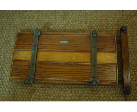 A vintage Lifford oak trouser press, 40 x 70 cm
