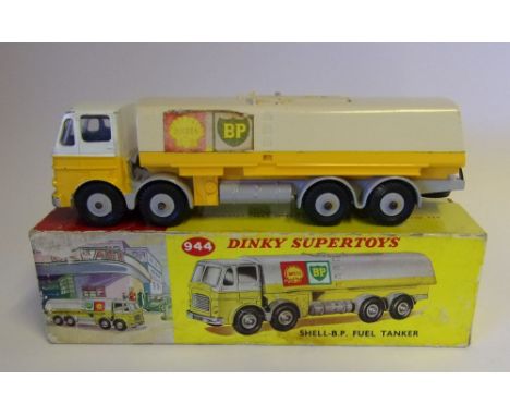 Dinky, No 944 Shell-B.P. Fuel Tanker: with light grey plastic hubs, in original box.