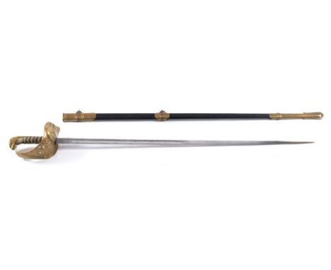 A George V and ER II RAF  Officer's Dress sword by Wilkinson of London:, the GRV blade with acid etched decoration numbered '