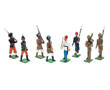 A collection  of handmade and hand painted Indian Army and Napoleonic Egyptian Campaign troop:,  including 29th Bombay Infant