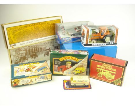 A collection of various Corgi, Dinky and other vehicles:, mostly Corgi Collectors series, including a Bedford van in 'Adventu
