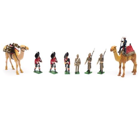 A collection of handmade and hand painted Napoleonic and Indian army troops:, including British Cavalry and others