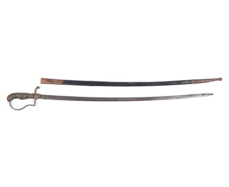 A late 19th /early 20th century German Army dress sword by Ruhr & Speyer, Berlin:, the curved blade with acid etched  decorat