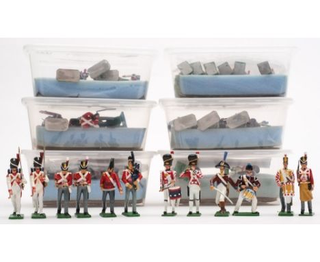 A collection of handmade and hand painted Napoleonic  regimental figures:, including Swiss Infantry Guard,  Egyptian French D