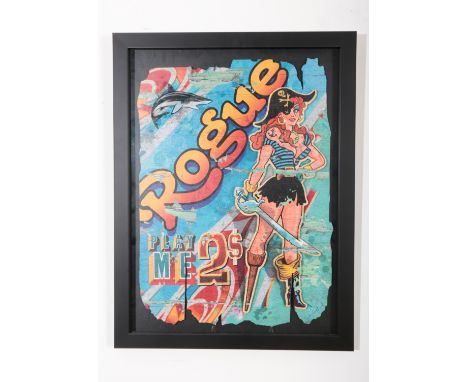 *BOB COSFORD (Contemporary) 'Rogue'2021, signed and numbered limited edition of 10, inkjet on wood with raised panel, 65cm x 