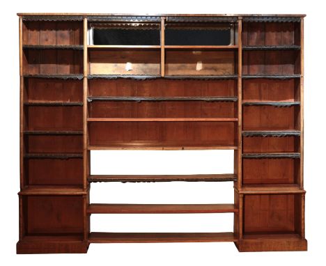 WILLIAM BARNES (1801-1886): HIS VICTORIAN MAHOGANY BOOKCASE FROM OLD CAME RECTORY, DORSETlate 19th century, with an arrangeme