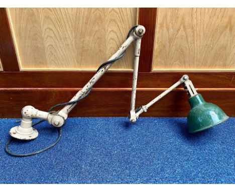 Vintage Dugdills Lamp. Industrial 1920's - 1930's Fully Articulating Lamp of Large Size, Stamped Dugdills to Base. Original a