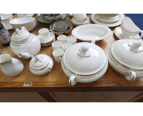 Royal Worcester Tea/Dinner Service 'Contessa', comprising tea pot, milk jug, lidded sugar bowl, six cups and saucers, 6 coffe