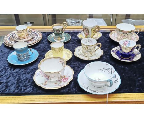 Collection of Porcelain Cups &amp; Saucers, including Paragon Princess Elizabeth cup and saucer Magpie pattern, Hammersley, G