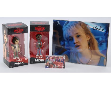 Stranger Things (TV) Autograph and Memorabilia  Collection of Stranger Things items, to include; licensed boxed figurines fro