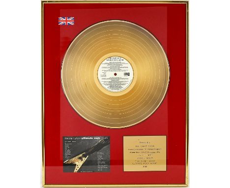 The Chart Show Ultimate Rock Album (1993) Gold Disc vinyl Award - Music industry award presented to The Chart Show to recogni