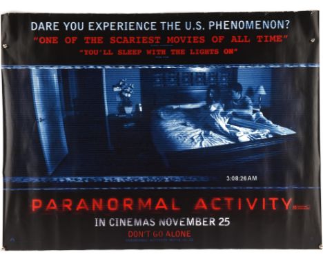 Paranormal Activity (2007) Poster and Costume Swatch A UK Quad Poster, double sided. 30 x 40 inches (1) and a piece of Micahs