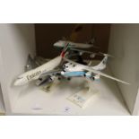 Models of aeroplanes.