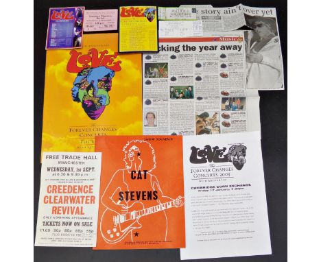 Cleerdence Clearwater Revival - programme, ticket and poster / flyer for the 1971 concert at Free Trade Hall Manchester, LOVE