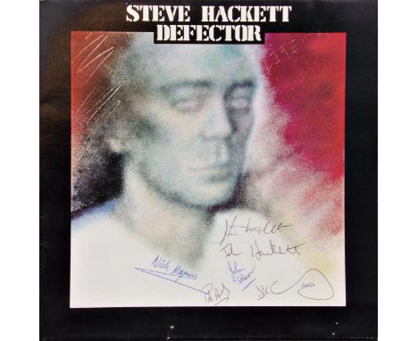 Steve Hackett - Defector vinyl sleeve signed by the band - Steve Hackett, John Hackett, Pete Hick, Dick 'Dix' Cadbury, Nick M