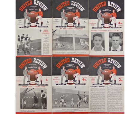 1950-1956 Manchester United home programmes 1950/51 v Arsenal 1951/52 v Tottenham Hotspur 1952/53 v Wallthamstow Athletic 195