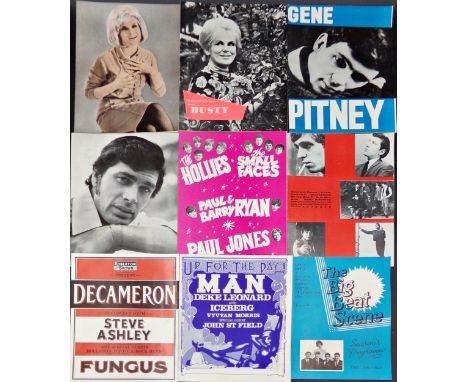 Collection of early vintage tour programmes - Dusty Springfield 1964 &amp; 1966, Gene Pitney 1966 and 1977 with tickets, Enge