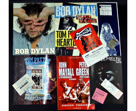 Collection of tour programmes - Bob Dylan 1978, Bob Dylan and Tom Petty &amp; The Heartbreakers 1987, Tom Petty 1991/92 with 