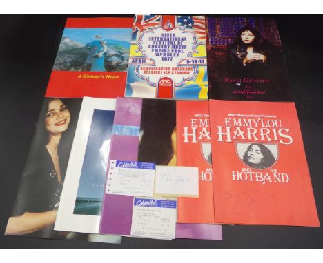 Ninth International Festival of Music Empire Pool Wembley 1977, signed by Loretta Lynn and Mary Reeves, with ticket, Emmylou 