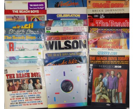 Vinyl - The Beach Boys - Collection of 30 records to include Here Comes The Night (Demonstration Copy, Blue Vinyl) and LA Lig