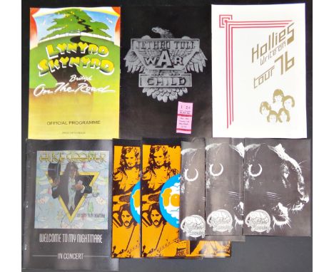 Collection of tour programmes - Lynyrd Skynyrd - On The British Road, Golden Earring ft Lynyrd Skynyrd 1974 x 3, Focus in con