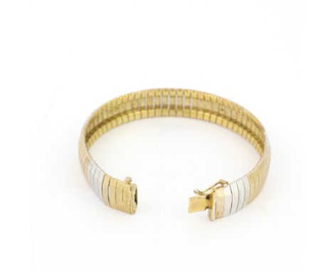 A vintage gold on 835 silver bracelet, L. 18cm.