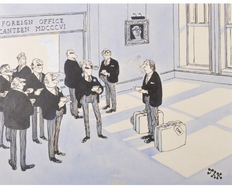 Raymond Jackson 'JAK' (1927-1997) British. "Rhodesia, Angola, Uganda- I've been slung out of more countries that you've had h