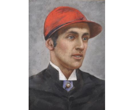 20th Century English School. Portrait of Fred Archer, Pastel, Indistinctly Signed, 16" x 11.5".