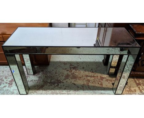 ANDREW MARTIN MIRRORED CONSOLE TABLE, 137cm L x 46cm x 77cm H. 