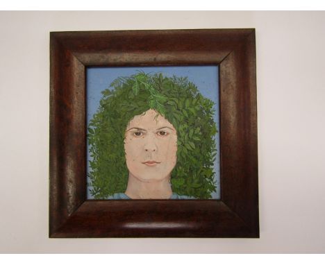 JAMES M. GRAINGER (b.1956) A framed oil on board titled 'Human Hedgerow', portrait of Marc Bolan. Signed verso and dated 1992