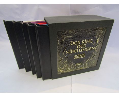 RICHARD WAGNER: 'Der Ring Nibelungen' (The Ring Cycle) 22xLP set housed in a five drawer textured bark effect presentation bo