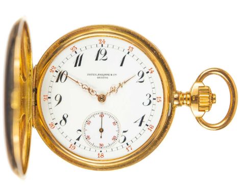 Patek, Philippe & Cie - An early 20th century 18ct gold cased full hunter crown wind pocket watch. The lever escapement movem