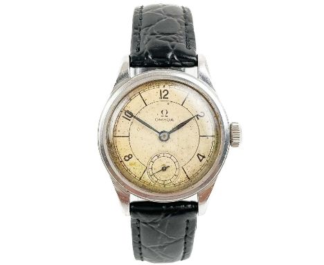 Omega - An Omega 1940's gentleman's stainless steel manual wind wristwatch. Ref. 2165-A, made for the India Civil Service, th
