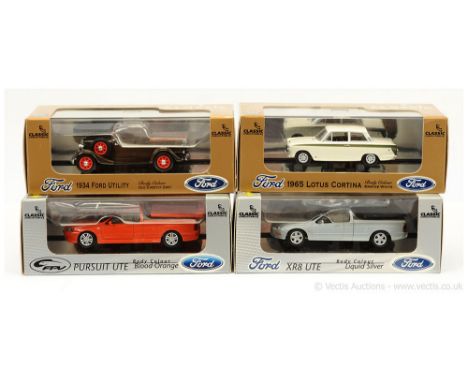 Classic Car Collectables (Australia) - (1/43 Scale) a group to include Ford Lotus Cortina 1965; Ford 1935 Utility - brown; Fo