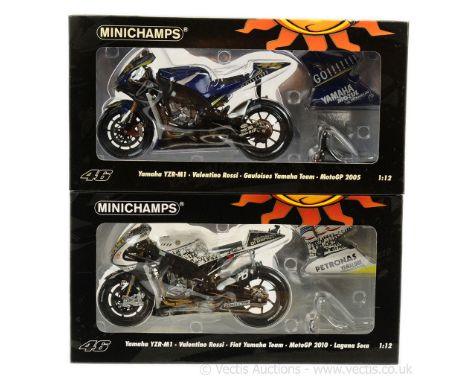 Minichamps (1/12 Scale) - "Valentino Rossi Collection" - a pair - (1) 122053046 Yamaha YZR-M1 "Gauloises Yamaha Team" "Moto G