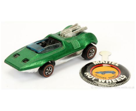 Hot Wheels (Mattel) Redline - 6419 Peepin Bomb - metallic green - Good Plus still a lovely bright example with tinplate butto