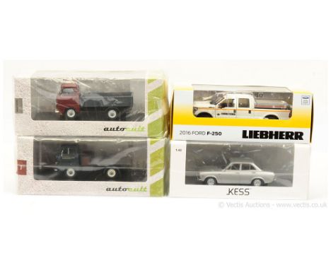 A group of (1/43 Scale) Ford Models to include Kess KE43015010 Escort (Mark 1) - 1100XL - silver; NZG "Libherr" Ford F250 Pic