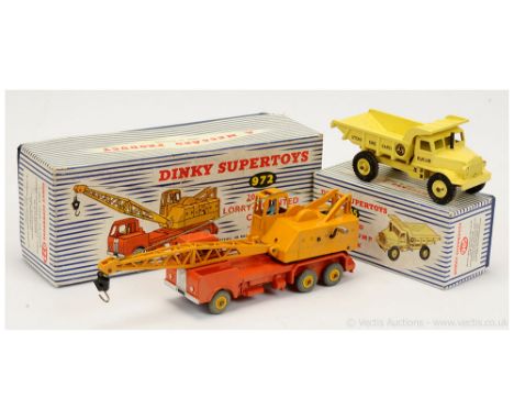 Dinky 965 Euclid Rear Dump Truck - pale yellow including hubs (without windows) - Good to Good Plus (does require attention i