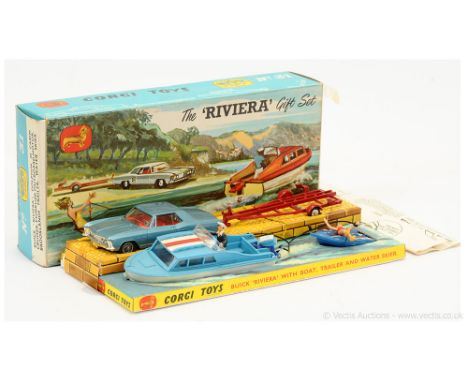 Corgi GS31 "Riviera" Gift Set to include; Buick Riviera finished in blue, red interior, wire wheels, chrome front &amp; rear 