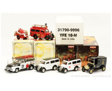 Matchbox Collectables Series - a group to include YY38060 Ford E83W - white, black, chrome; another but YY38061 "Ambulance" -