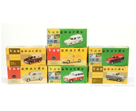 Vanguards (1/43 Scale) a group of Ford Vans to include VA00420 Anglia "British Railways"; VA4001 "The AA"; VA03303 Ford 300E 