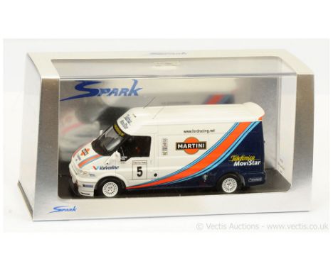 Spark (Minimax) 1/43 Scale S0284 Ford Transit 2000 "Team Martini" - white and blue body with light blue orange stripes, race 