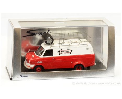 Spark (Minimax) 1/43 Scale S0275 Ford Transit 1972 "Firestone" - two-tone white, red with 4 x spare tyres - Mint including ri