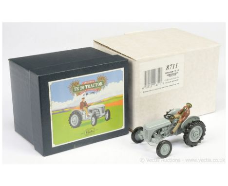 Britains 8711 Ferguson TE20 Tractor - Limited Edition finished in grey including hubs, with figure driver - all contained in 
