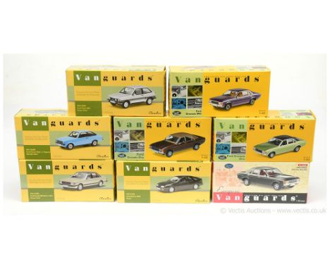 Vanguards (1/43 Scale) a group of Ford related vehicles to include VA05505 Ford Consul; VA12501 Fiesta XR2; VA12600 Ford Esco